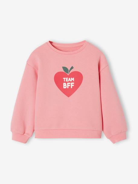 Fille-Sweat Basics motif placé fille