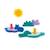 Puzzle de bain Friends - BLEU+BLEU+vert 19 - vertbaudet enfant 