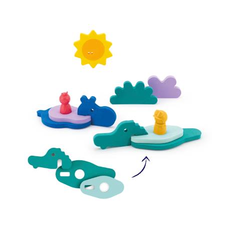 Puzzle de bain Friends - BLEU+BLEU+vert 18 - vertbaudet enfant 