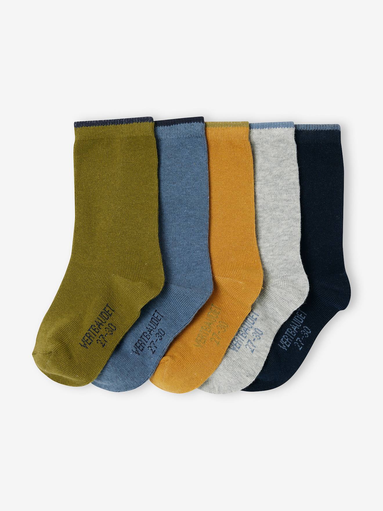 Lot de 5 paires de chaussettes Basics garçon olive