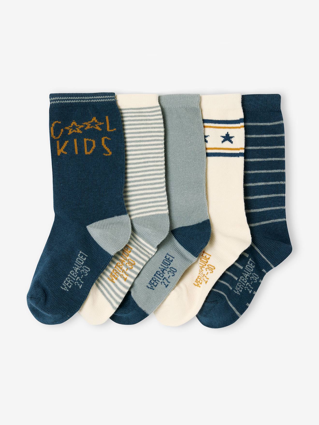 Lot de 5 paires de chaussettes Cool Kids garçon vert sauge