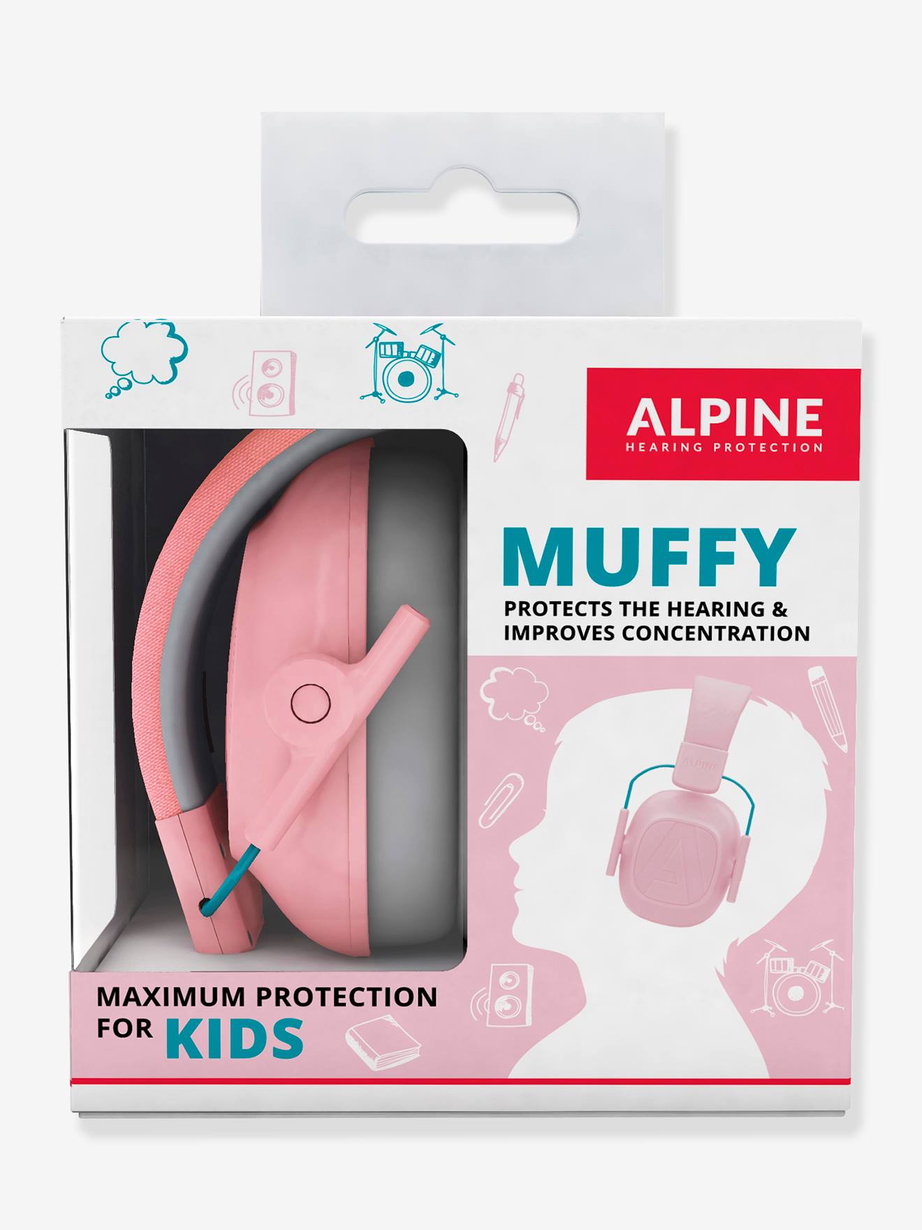 Casque antibruit Muffy kids rose (Alpine) - Image 2