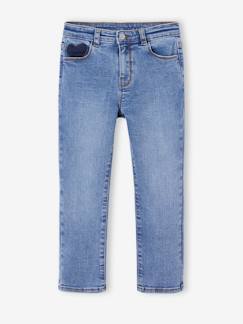 Jean slim fille morphologik tour de hanches large   - vertbaudet enfant