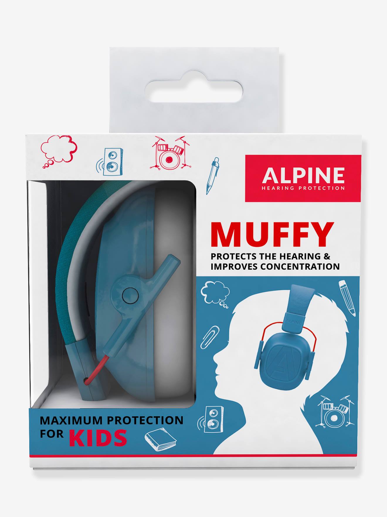 Casque antibruit Muffy kids bleu (Alpine) - Image 2