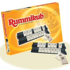 -Rummikub Lettres, Jeu de société et de réflexion, Jeu éducatif, version française, Hasbro Gaming, Dès 7 ans