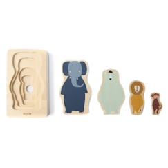 Jouet-Puzzle Animaux en Bois Trixie - 4 Couches - Pour Enfant à partir de 3 ans