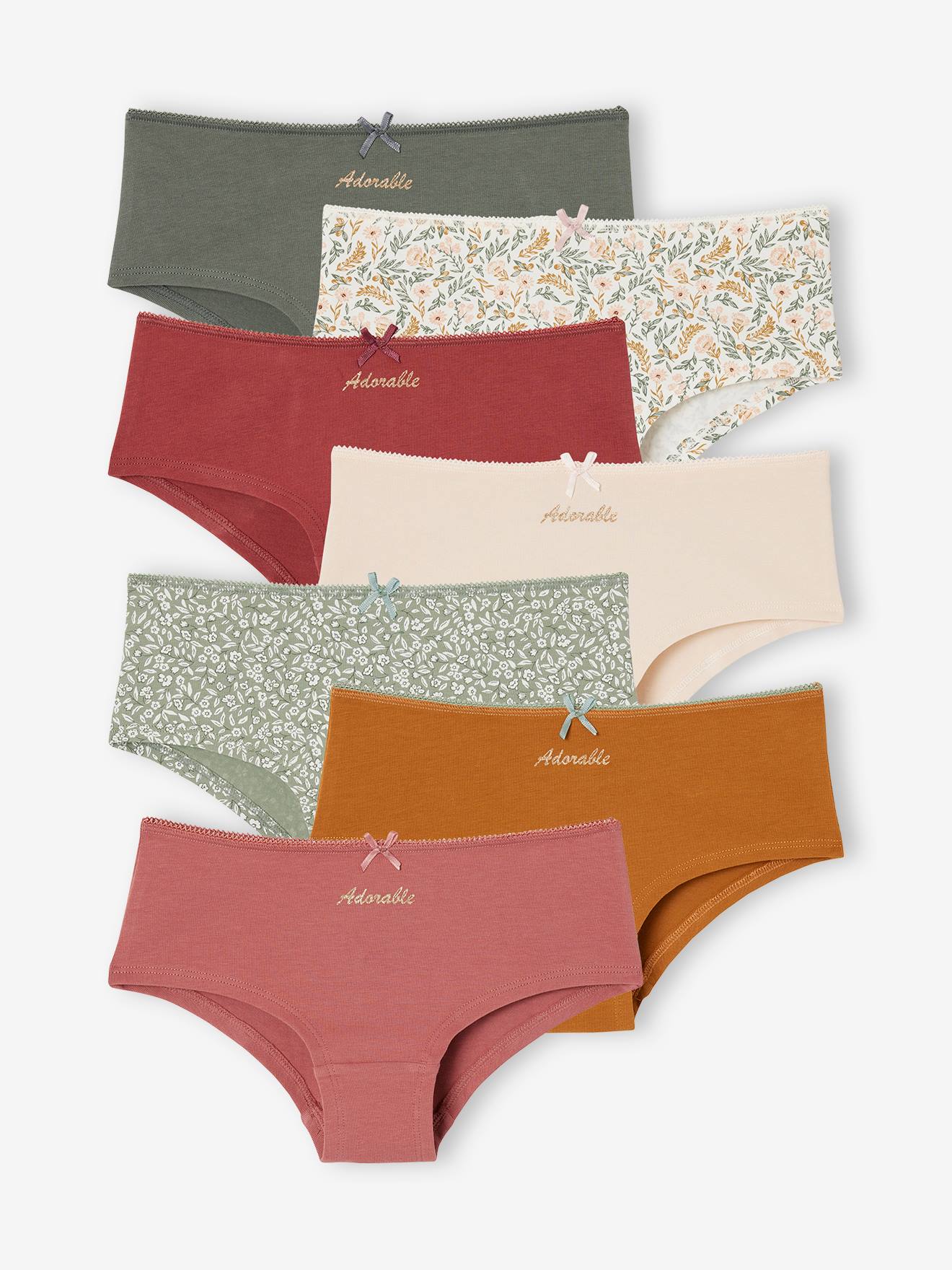 Lot 7 shorties Adorable fille rose