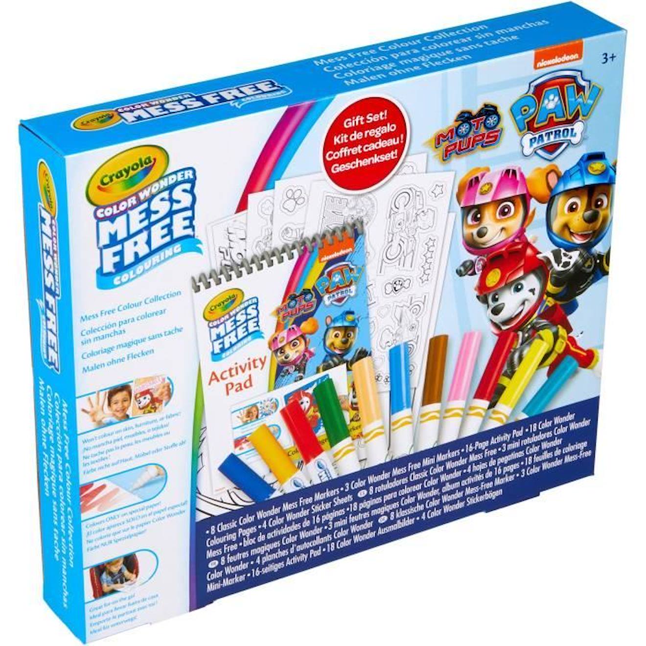 Goliath - Coloriage - Crayola - Coffret Pat' Patrouille - Activités Color Wonder Sans Dégâts! Dès 3 Ans Bleu