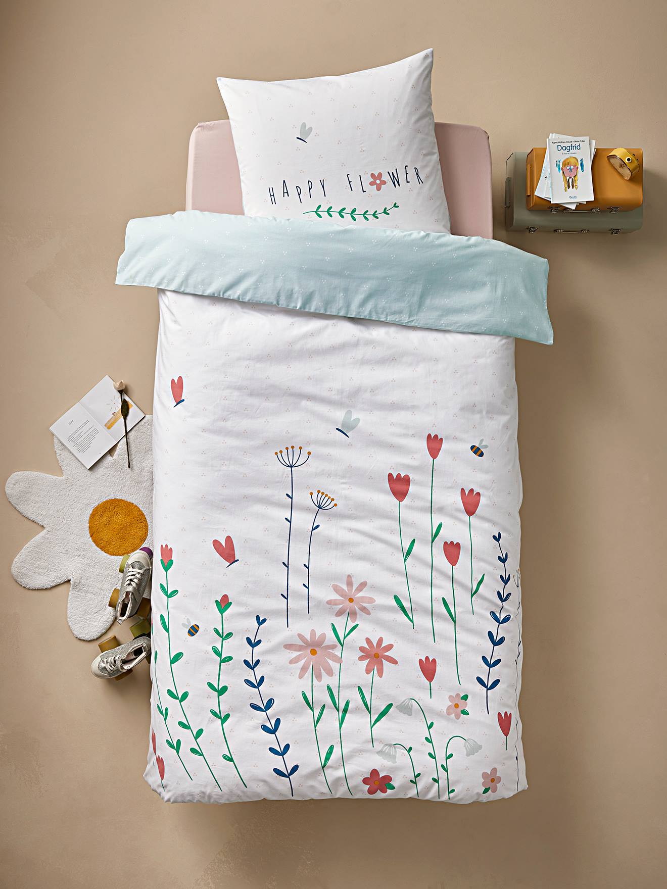 Parure enfant Magicouette FLOWERS, avec coton recyclé multicolore