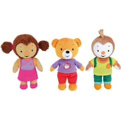 -T'CHOUPI Lot de 3 peluches Lalou, Pilou et T'choupi +/- 19 cm