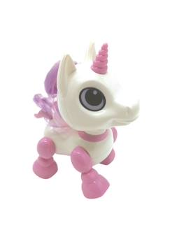 Jouet-Power Unicorn Mini - Licorne robot avec effets lumineux et sonores, contrôle par claquement de main, répétition