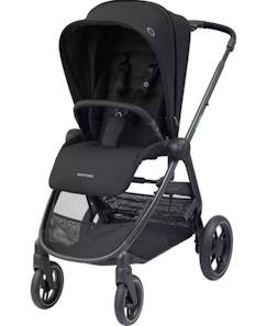 Puériculture-MAXI-COSI Poussette Street Plus avec nacelle, De la naissance à 4 ans, Confortable et Polyvalente, Essential Black