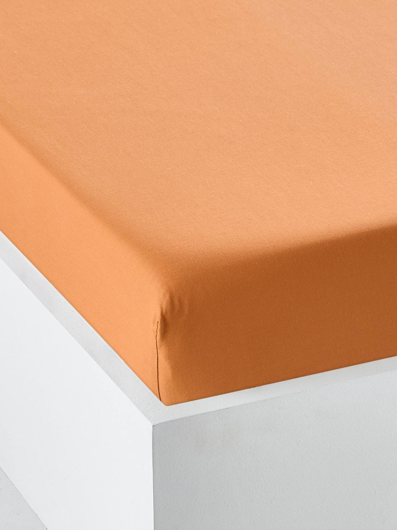 Drap-housse uni bébé noisette