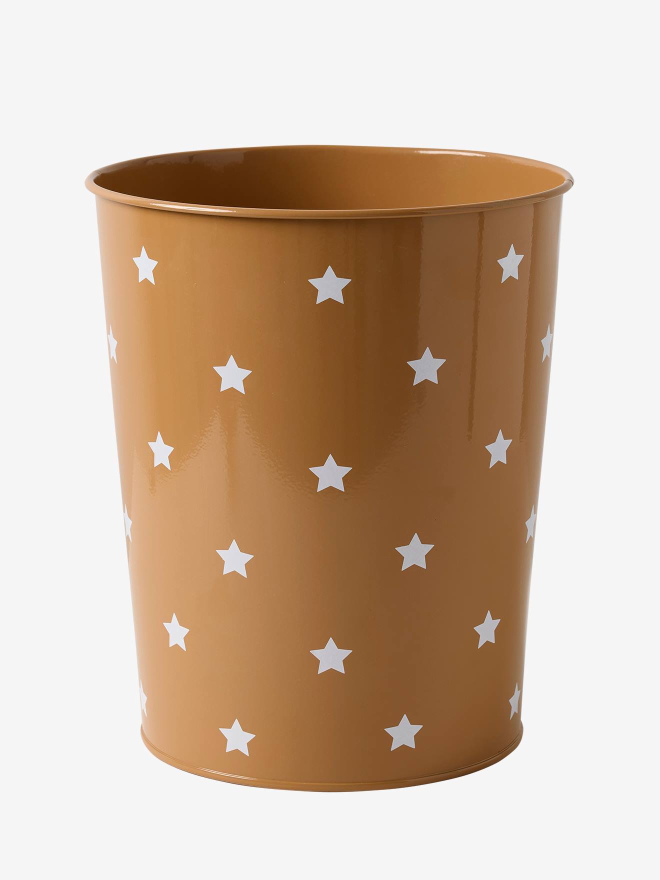 Poubelle métal étoiles caramel