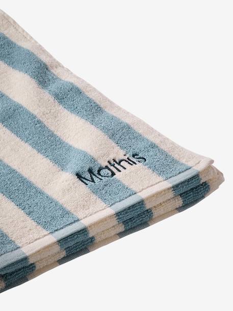 Serviette de bain rayée TRANSAT personnalisable, avec coton recyclé rayé bleu+rayé jaune+rayé rose 7 - vertbaudet enfant 