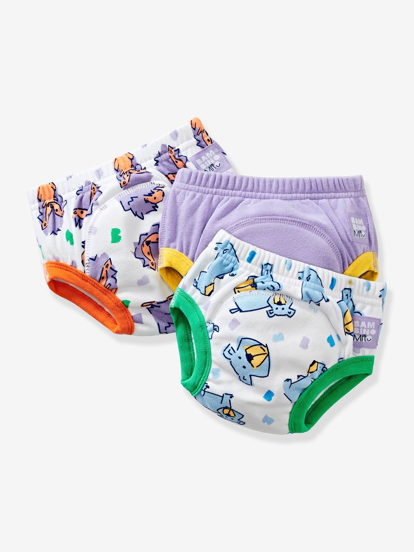 Lot de 3 culottes d'apprentissage lavable Révolutionnaire 2-3 ans BAMBINO MIO confiance des animaux