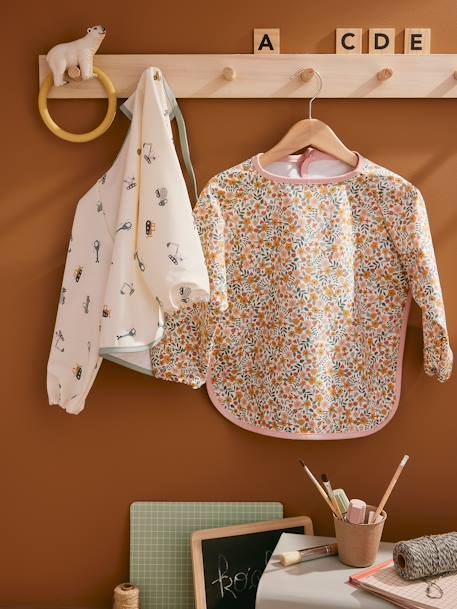 Vertbaudet - Bavoir tablier maternelle 3-5 ans imprimé fleuri