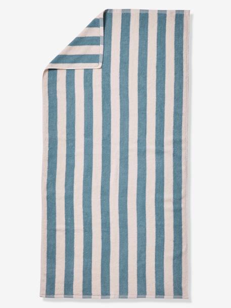 Serviette de bain rayée TRANSAT personnalisable, avec coton recyclé rayé bleu+rayé jaune+rayé rose 2 - vertbaudet enfant 