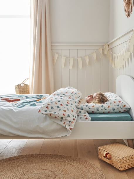 Drap-Housse Enfant Ours Polaire Bleu Foncé 90x140 Cm - Coton Imprimé Étoiles