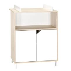 Puériculture-Commode à langer - Babyprice - Scandi naturel - 2 portes - 1 niche - En bois