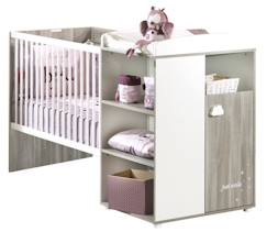 -Lit Combiné - 120x60cm - Evolutif en 90x190cm - Babyprice Smile - Chêne silex