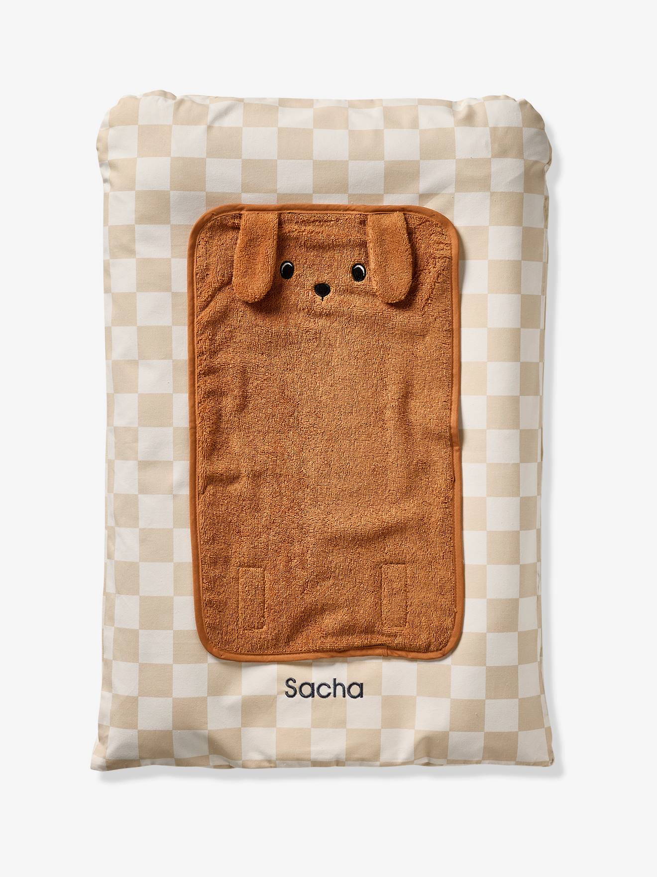 Matelas à langer ACHILLE personnalisable carreaux beige