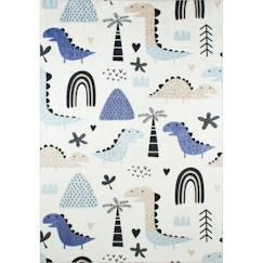 Linge de maison et décoration-Tapis chambre enfant - Dinosaures Happy Bleu - Bleu - 120 x 160 cm - Nazar Rugs