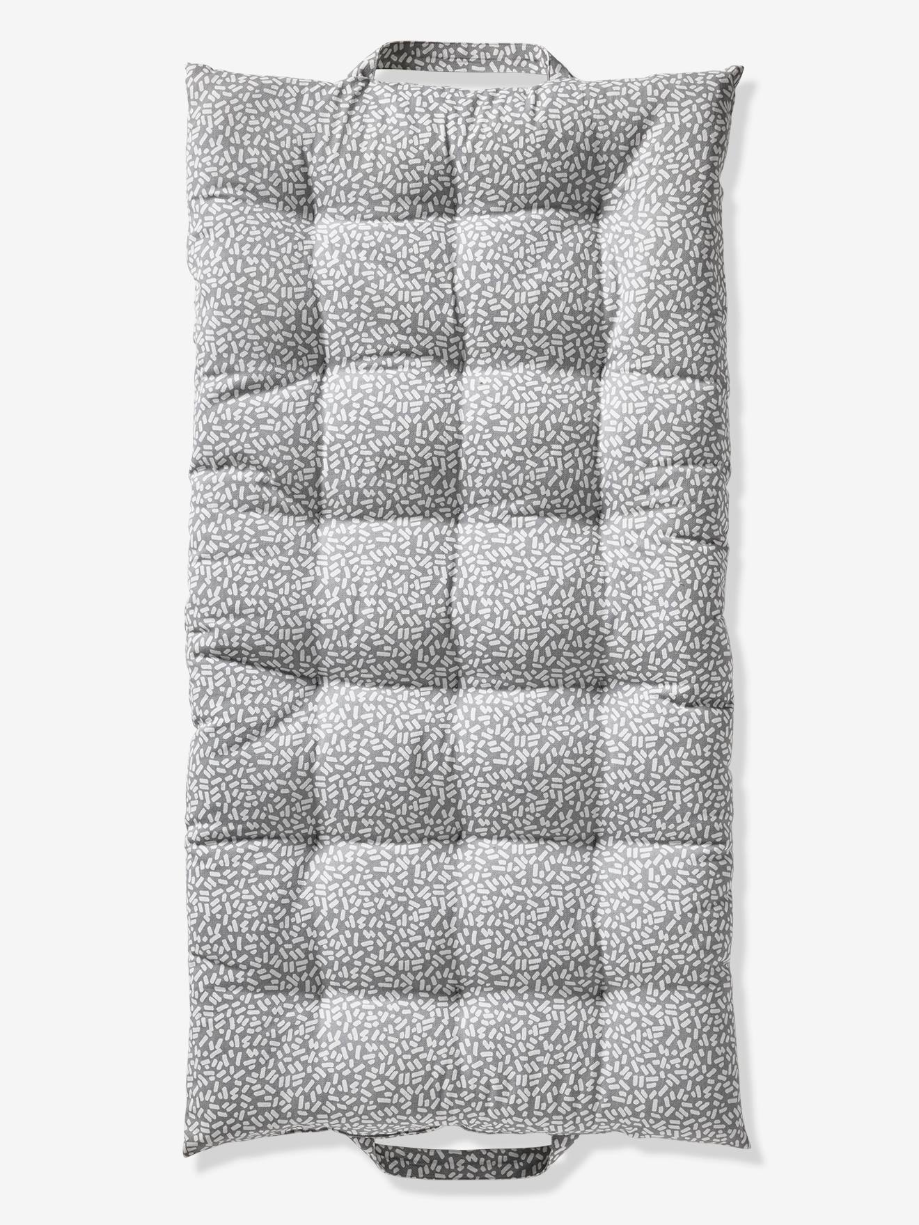 Matelas de sol imprimé avec poignées gris imprimé