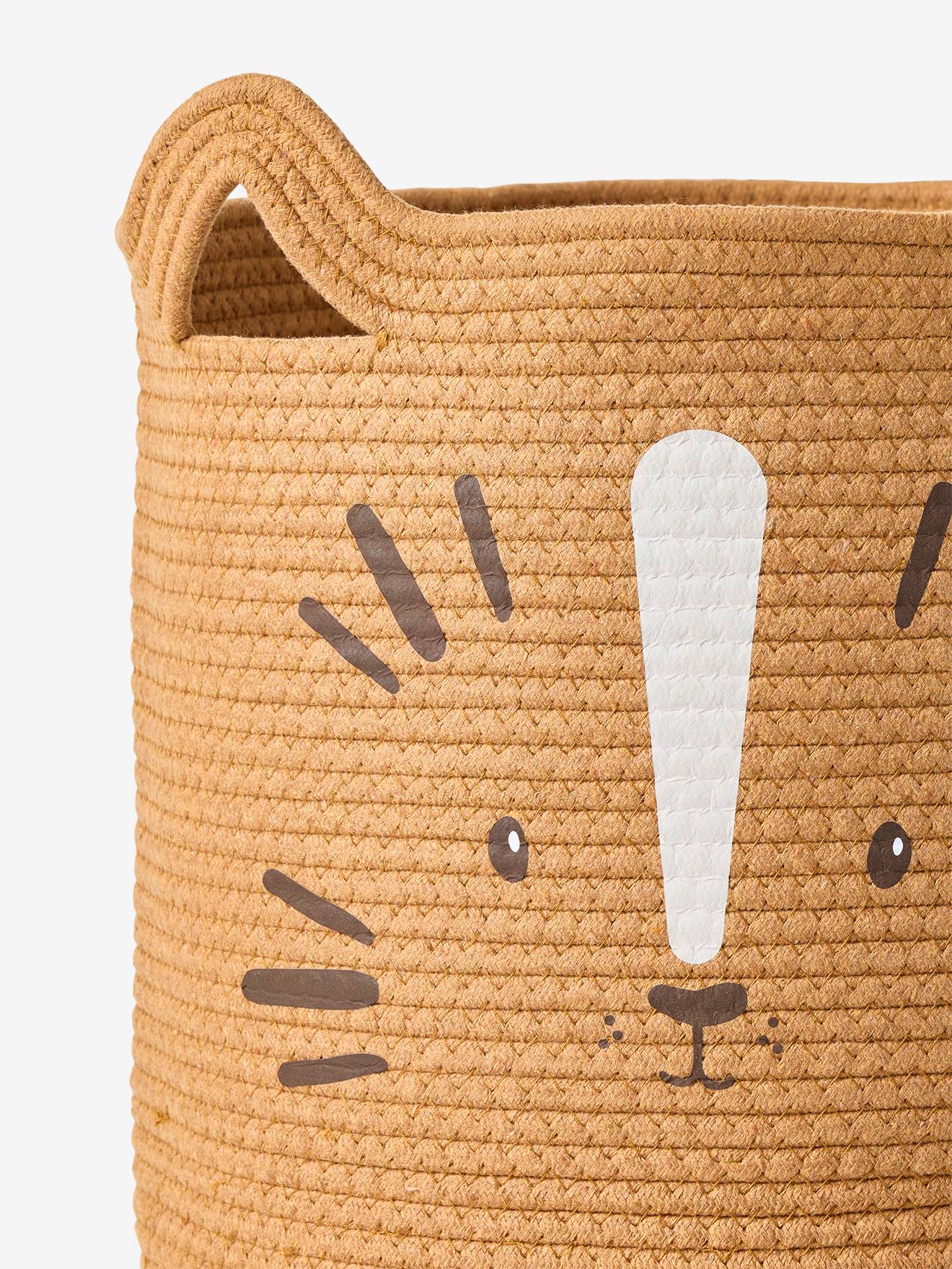 Panier de rangement XL en corde de coton Tigre caramel (Vertbaudet) - Image 2
