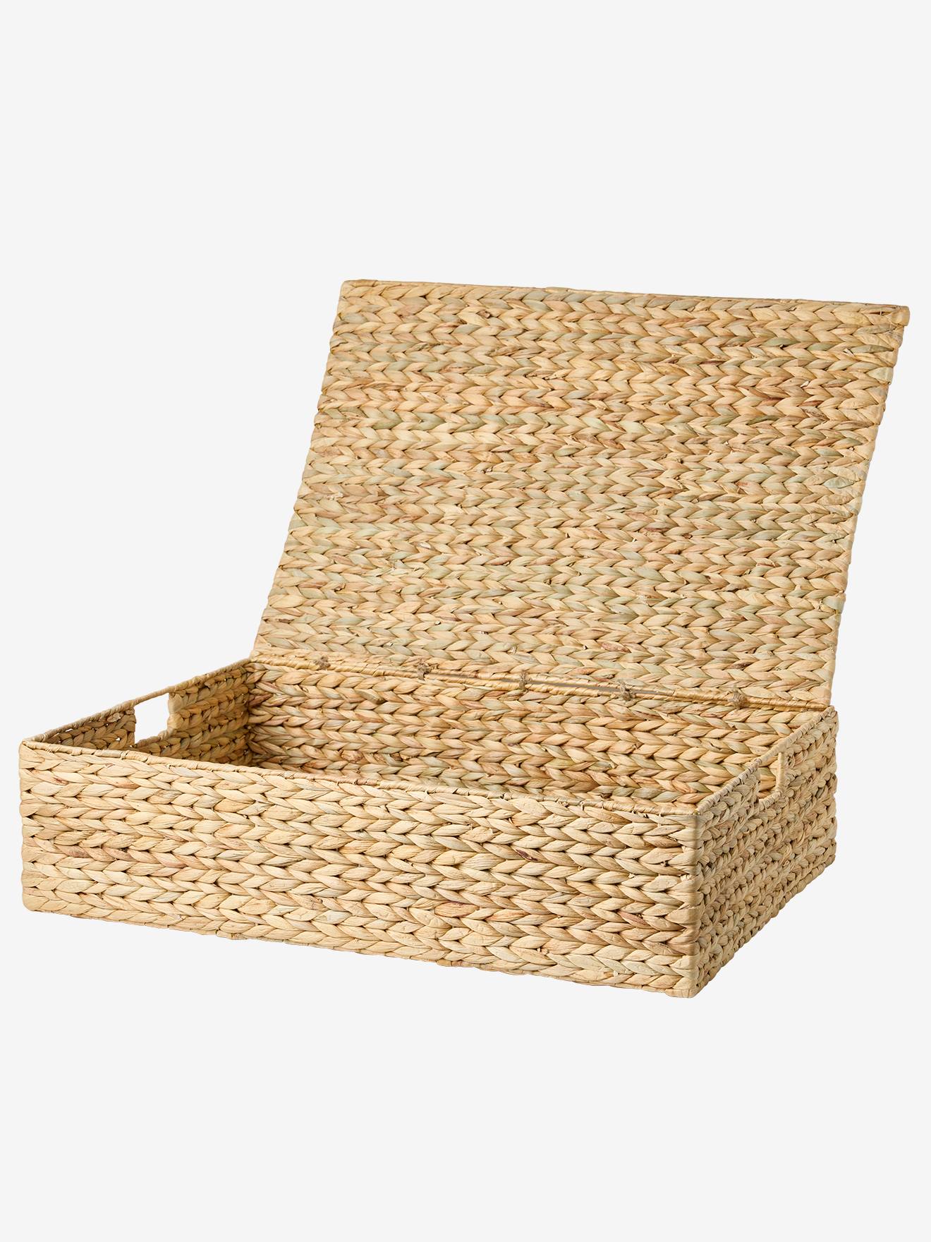 Panier de rangement XL pour dessous de lit en jacinthe d'eau beige doré (Vertbaudet) - Image 2