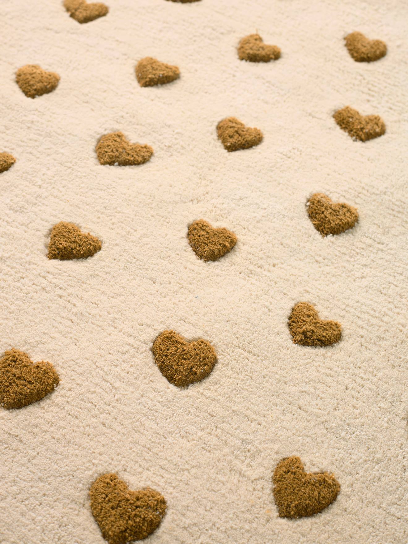 Tapis rond Coeur beige imprimé (Vertbaudet) - Image 2