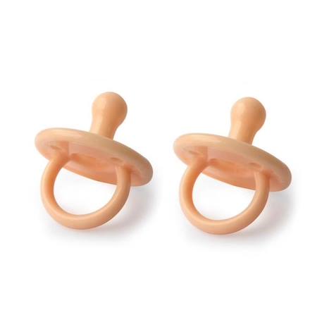 Filibabba - Tétines Bébé - Filibabba - Silicone - Peach - Bout Rond - Lot De 2 Sucettes Orange