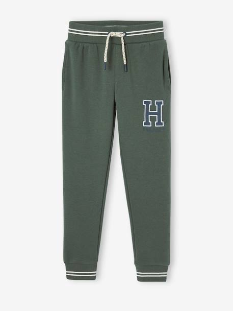 Pantalon garçon jogging sport en molleton lichen+marine 4 - vertbaudet enfant 