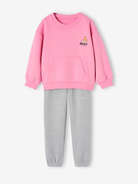 Fille-Ensemble sport sweat + jogging en molleton fille