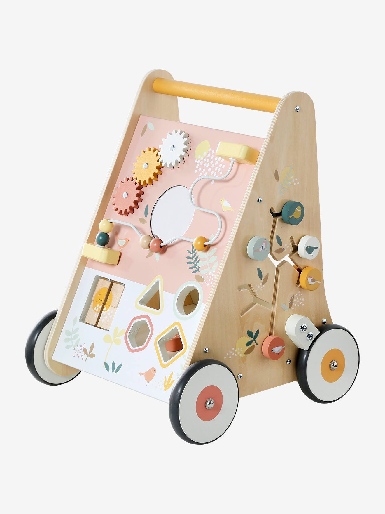 Chariot de marche avec freins en bois FSC® savania (Vertbaudet) - Image 1