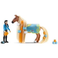 Jouet-Coffret de Beauté de 18 Pièces Pour Figurines Chevaux avec le Cavalier Kim - Cadeau pour Garçons et Filles à Partir de 5 ans -