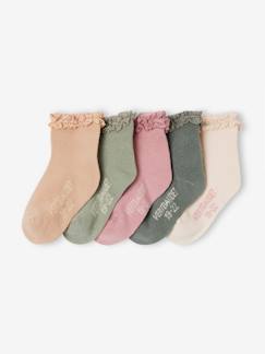 -Lot de 5 paires de mi-chaussettes dentelle bébé