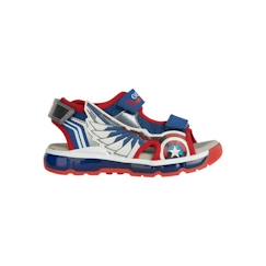 -Sandales enfant - GEOX - Android - Bleu/Rouge - Scratch - Talon plat 2 cm