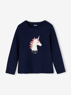-Tee-shirt fantaisie fille manches longues