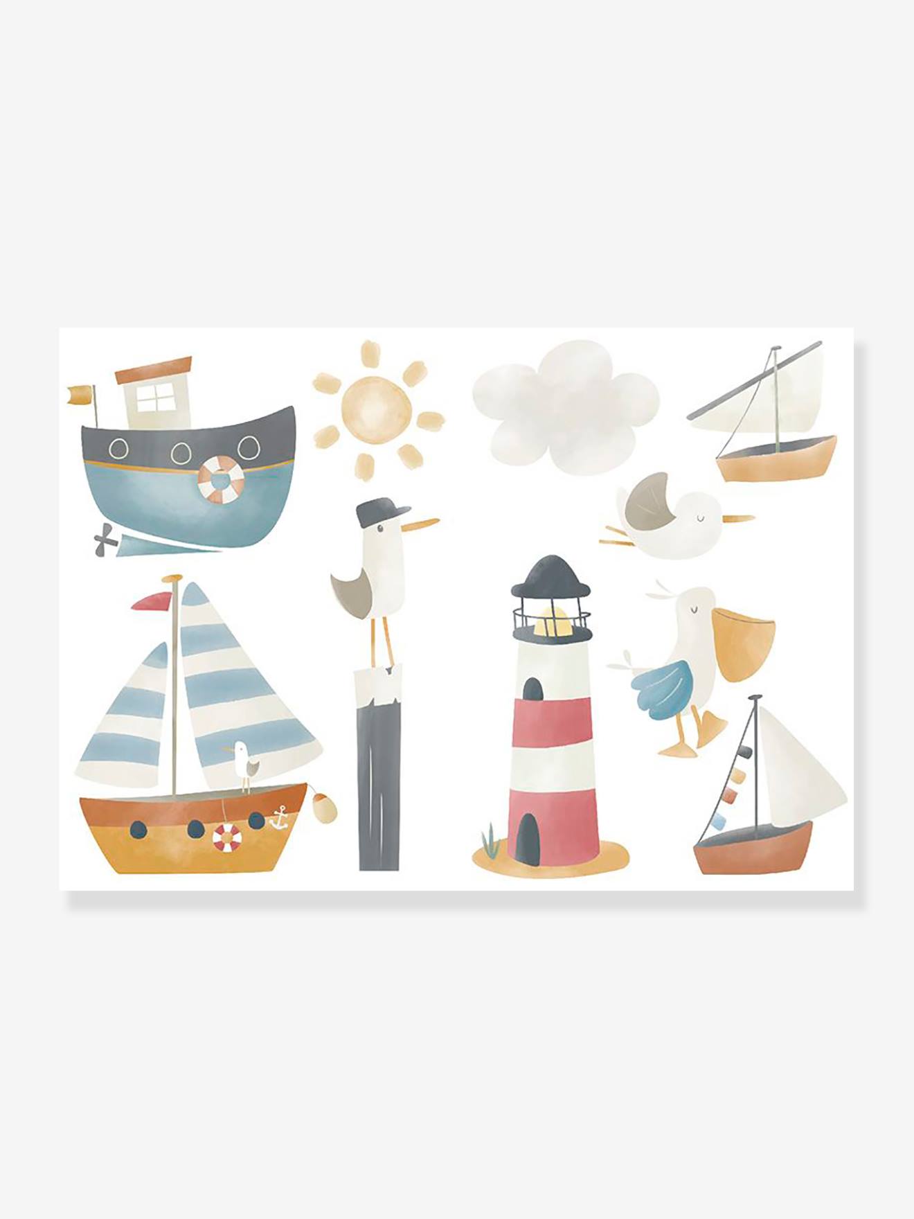 Sticker mural - Sailors Bay - LITTLE DUTCH multicolore