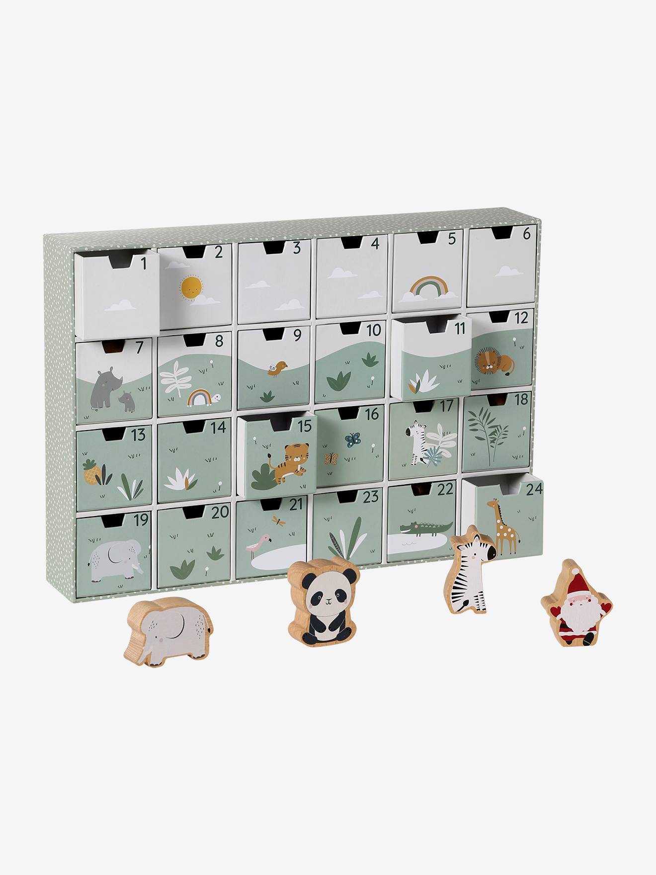 Calendrier de l'Avent avec jouets en bois FSC® tanzanie