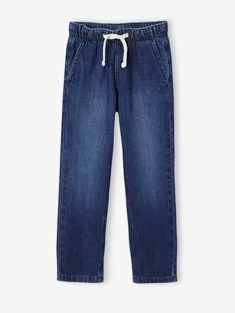 Jean garçon large facile à enfiler denim black+denim bleached+denim brut+gris+stone 19 - vertbaudet enfant 
