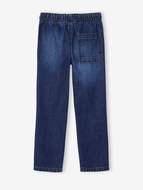 Jean garçon large facile à enfiler denim black+denim bleached+denim brut+gris+stone 24 - vertbaudet enfant 