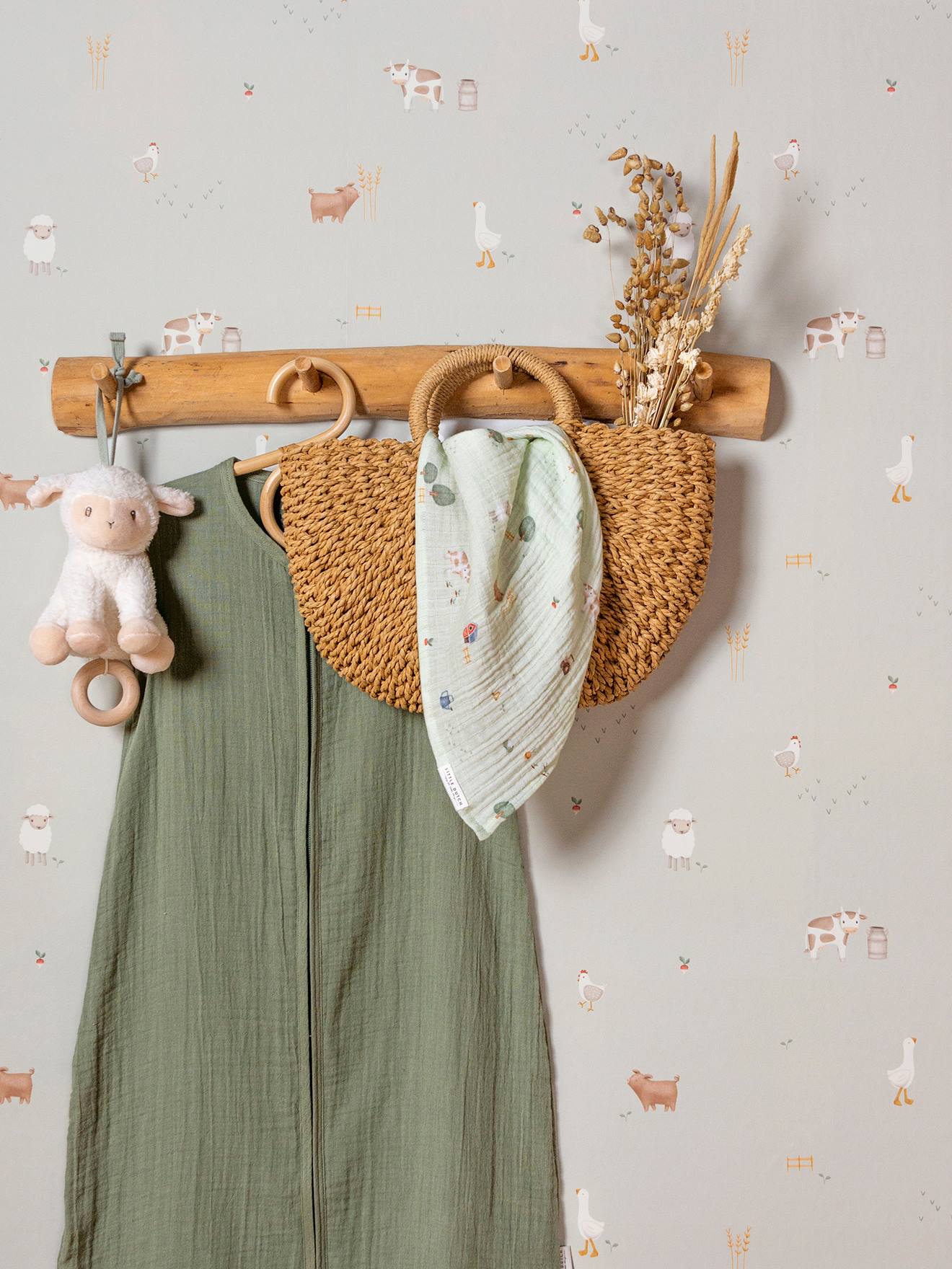 Papier peint - Little Farm - multicolore