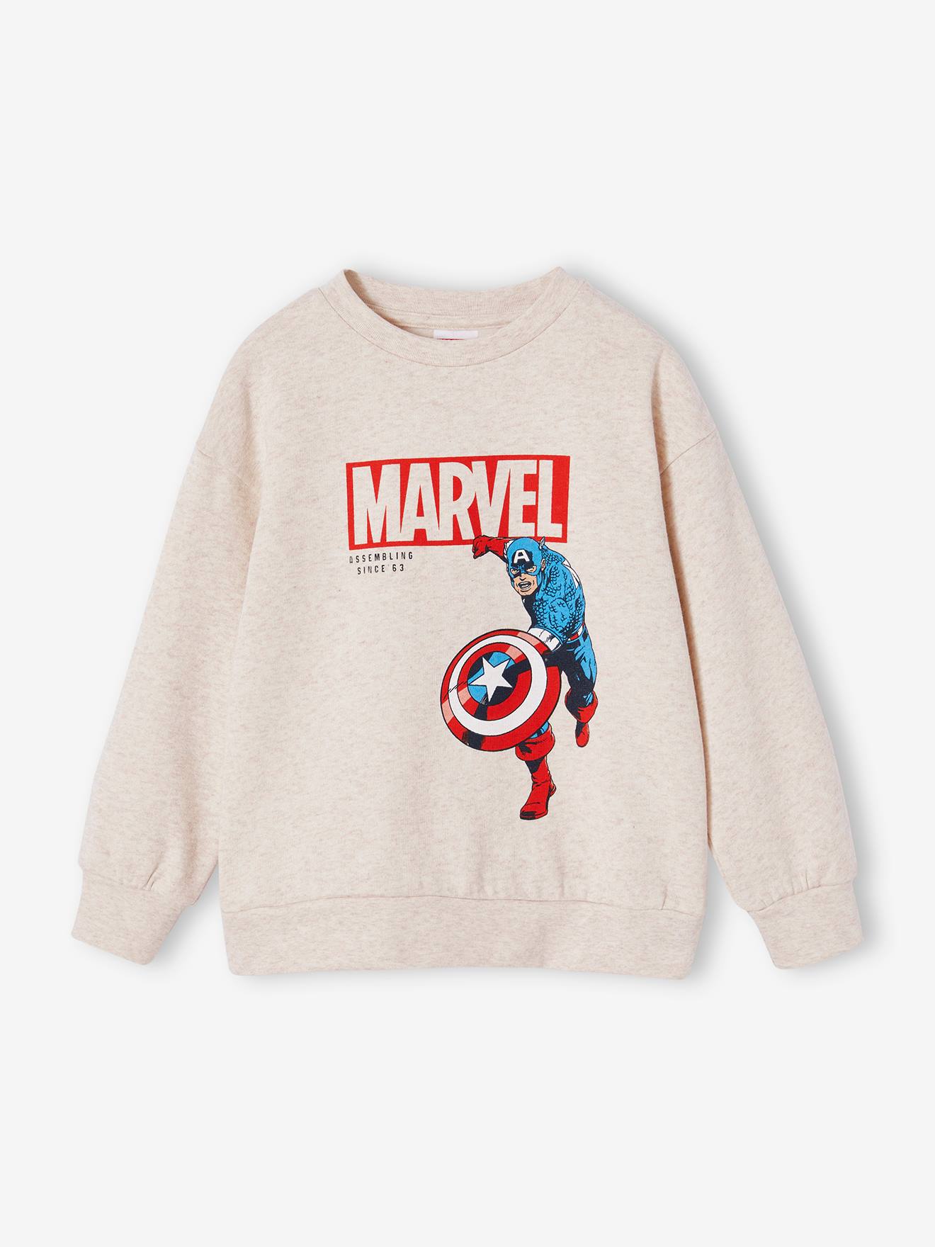Sweat Captain America Avengers Marvel® garçon beige chiné