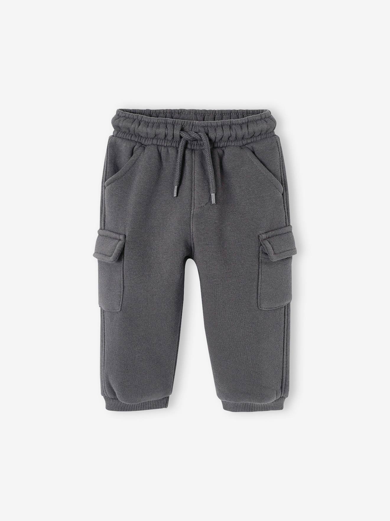 Vertbaudet - Pantalon en molleton style battle bébé anthracite