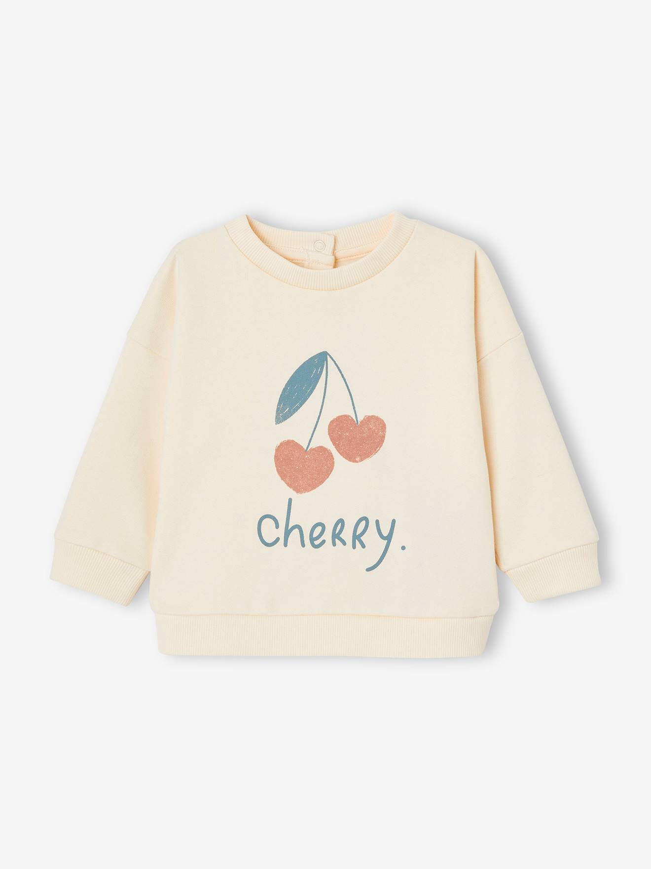 Sweat-shirt Basics bébé pressionné dos vanille