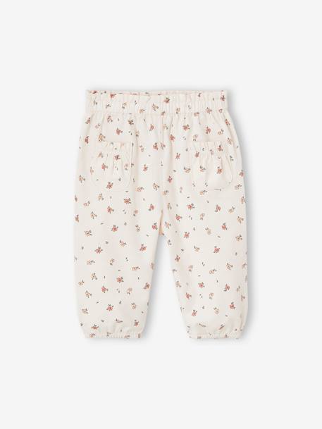 Bébé-Pantalon velours à fleurs bébé fille