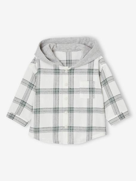 Bébé-Chemise à capuche à carreaux bébé