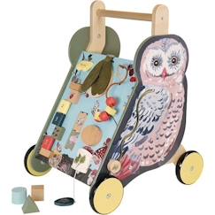 Jouet-Chariot d'activités à pousser Chouette - Manhattan Toy - Blanc - Mixte - 12 mois - 2 ans de garantie